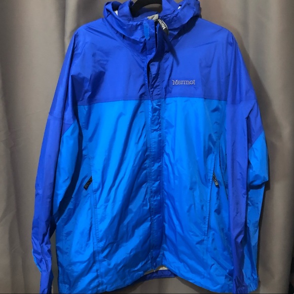 Marmot Men’s Large Marmot Blue Wind Breaker - Picture 1 of 7